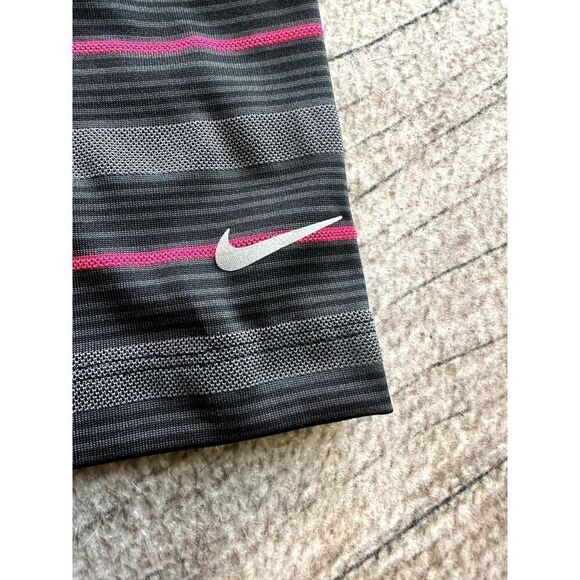 Nike Golf Dri Fit Black Pink Striped Broadlands Polo Shirt Men's Large Dri-Fit - Picture 4 of 8